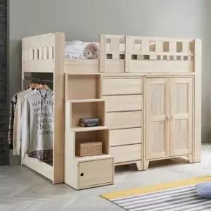 아이방 옷장형 원목 벙커침대(3컬러) 아동 2단 초등 어린이 가구 책상침대