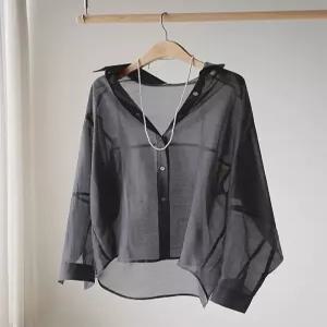 [잇수다랩] 벨크린 텐셀 시스루 셔츠