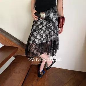 스커트 망사 플리츠 A라인 여자스커트 로우 프렌치 올가을 레이스 원템3