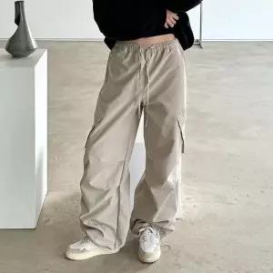 [옷자락]여자 아메카지룩 카고 파라슈트 스트링 털기모 바지