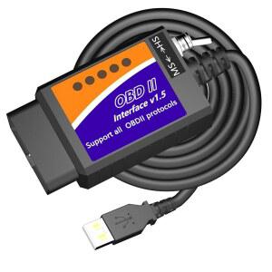 OBD2에서 USB 인터페이스 코드 리더 도구 OBDII 커넥터 포드 도요타 픽업 케이블 자동차 OBD2 OBD에서 진단 자동차용 스캔 SUV ELM327 어댑터 스캐너