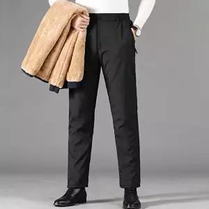 남자 겨울 융털 안감 혹한기 따뜻한 기모 정장 바지 (HSJ-WFG09Z1)