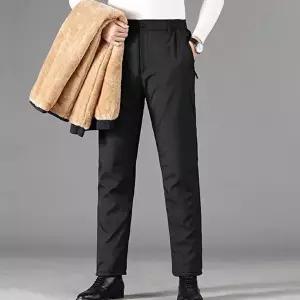 남자 겨울 혹한기 융털 기모 안감 캐주얼 정장 바지 (HSJ-WFG1JJ5)
