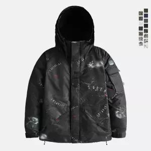 [화이트빌딩]밀리터리 카모 발열 방수 낚시 캠핑 전술 패딩점퍼