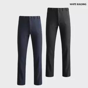 [화이트빌딩]남자 체크 나염 기모 빅사이즈 바지 골프 정장 캐주얼