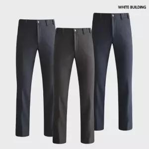 [화이트빌딩]남자 기모 바지 캐주얼 정장 골프 체크 빅사이즈 팬츠
