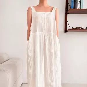 [옷자락][클리어런스]휴양지룩 77사이즈 플리츠 오버핏 나시 롱원피스_5