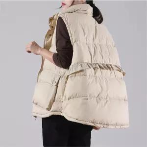 여성패딩조끼 화이트오리털 패딩 조끼 심쿵해외구매