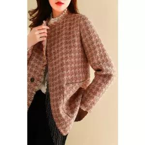 여성자켓 코트 봄가을 지조그 트위드 프렌치 빈티지 라이트 럭셔리 상의 심쿵해외구매