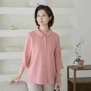 엄마옷 마담4060 꽃진주카라블라우스 -QBL2604066-