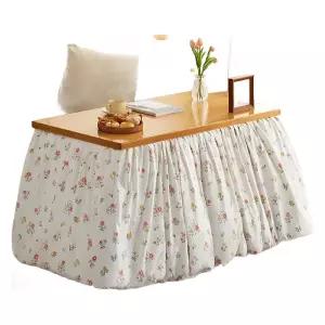 난방테이블 입식 코타츠 일본식 난로 플란넬 담요 책상 온열