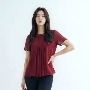 [PAT 여성] 플리츠 포인트 블라우스_1G45371