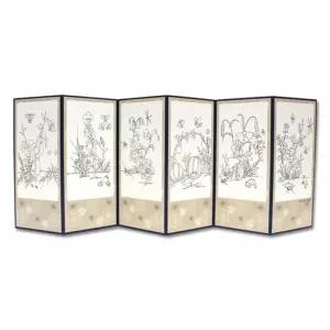 얼쑤 병풍 만들기 6폭 신사임당 초충도/미니/종이/체험/전통/교구/한지/민화/세트/문화/명절/배경판/초등