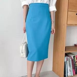 [옷자락][클리어런스]여름하객치마 빅사이즈 쫀쫀 스판 14컬러 스커트_5