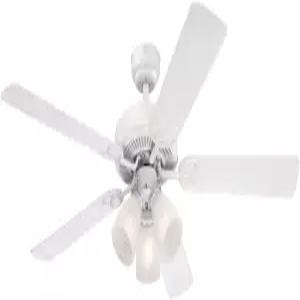 Westinghouse 7236400 빈티지 실내 천장 선풍기 조명 52인치 흰색