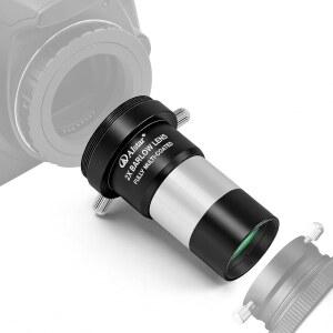 [미국배송] ALSTAR 1.25인치 2X 바로우 렌즈 - M42 스레드 카메라 연결 인터페이스가 있는 멀티 코팅 금속 망원경 액세서리 접안렌즈 고정 엄지 나사 2개