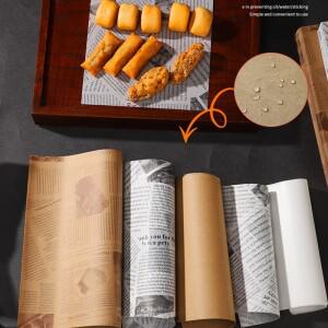 50Pc 기름 흡수 신문 주방 오일 방지 왁스 종이 감자 튀김 치킨 빵 베이킹 분리 패드