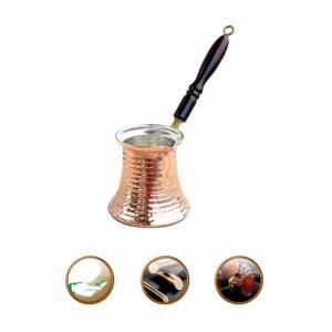 체즈베 커피 이브릭 드리퍼 포트 터키식 구리색 원목 240ml 손잡이 커피포트