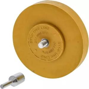 드릴 어댑터가 있는 TCP 글로벌 고무 지우개 휠 데칼 리무버 스티커 도구 핀스트립 제거 엠블럼 자동차