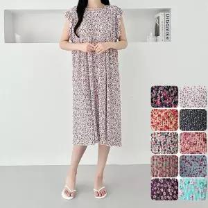 [하프클럽/]여성 여름 냉주름 러블리 어깨 프릴 시원한 촤르르 나시원피스 1