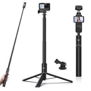 Insta360 X5 / X4 X3 ONE X2 GO 3s DJI 오스모 360용 59인치 보이지 않는 셀카봉 삼각대, GoPro용 ULANZI TT52 익스텐션 폴 조절 가능 방수 핸들 그립, 포켓 3 액션 5 프로