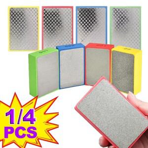 1/4개 다이아몬드 핸드 폴리싱 패드 타일 유리 연마 블록 석재 석 세라믹 샌딩 디스크 폴리셔 도구