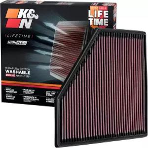 K N 고유량 오리지널 라이프타임 엔진 에어 필터 파워 향상 프리미엄 워셔블 2015-2021 BMW와 호환 (일부