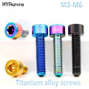 GR5 티타늄 아노다이징 소켓 헤드 캡 스크류 M3 M4 M5 M6 육각 드라이브 자전거 브레이크 오토바이 엔진 업