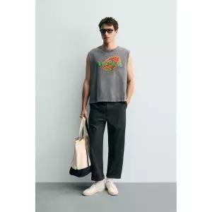 ZARA 자라 SPACE JAM ⓒ X DYLAN S 티셔츠 CLUB 일러스트 - 콜 그레이 3880894