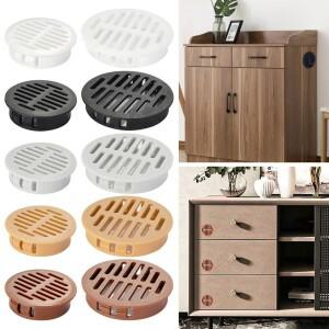 4Pcs 라운드 캐비닛 공기 덕트 환기 플라스틱 루버 메쉬 구멍 플러그 장식 커버 옷장 그릴 시스템 35/50mm