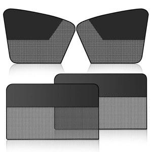 UHANBUT 차량 전면 및 후면 유리창 선쉐이드, 하프 쉐이드가 있는 마그네틱 자동차 앞유리 프라이버시 커튼, 메시 자외선 차단 기능(4PCS) 운전석용 열, 눈부심,