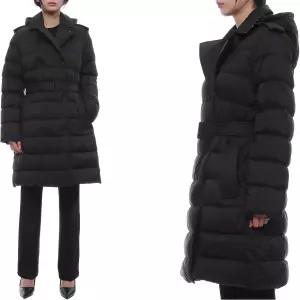 [AK원주점] [버버리] 25FW 여성 나일론 후드 미드 렝스 패딩 (8110313 BLACK 25F)