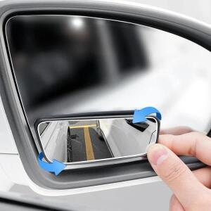 2개입 자동차 미러 360도 와이드 앵글 볼록 블라인드 스팟 주차 바이크 오토바이 후방 조절식 호환