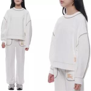 [AK원주점] [버버리] 24SS EKD 아플리케 맨투맨 (8083196 SALT 24S)