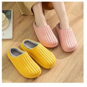 [하프클럽/]고효율 노랑 여성 방수슬리퍼 겨울 슬리퍼 소음방지