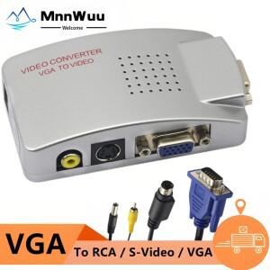VGA to RCA 어댑터 복합 입력 - AV / S-비디오 출력 변환기 (PC 노트북 DVD HDTV 모니터 프로젝터용)