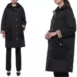 [AK원주점] [버버리] 24SS 여성 록스비 퀼팅 후드 코트 (8072670 BLACK 24S)