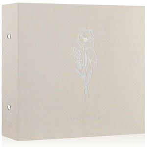 Lanpn 12x12 인치 스크랩북 사진 앨범, 린넨 커버 아카이브 애시드 프리 탑 로드 3 링 바인더 폴더 사진집 12 x 12, 30 플라스틱 슬리브 60페이지 (베이지)