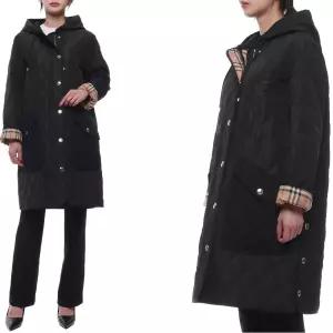 [AK원주점] [버버리] 24FW 여성 록스비 퀼팅 후드 코트 (8096351 BLACK 24F)