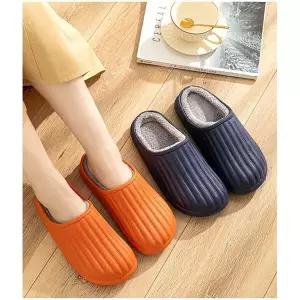 [하프클럽/]고효율 오렌지 여성방수슬리퍼 겨울 슬리퍼 소음방지