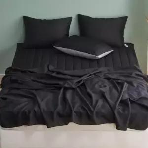 여름이불세트 (국산) 냉감원단 홑이불토퍼세트(Q/블랙)