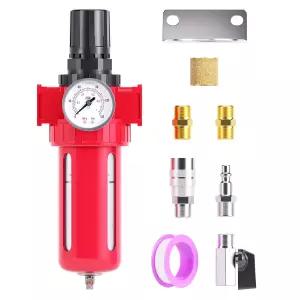 테일론즈 공압 0150PSI 14인치 NPT 알루미늄 합금 공기 필터 미립자 합체 건조제 건조기 및 조절기수동