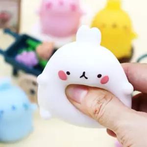 말랑한 손 모찌 인형 쫀득한 한박스 세트 캐릭터 몰랑쫀득한 퀴시 반짝이 트레스볼 퀴지 도넛 모어 쫀득쫀