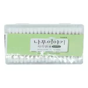 [에스에스_62]나무스틱 면봉 귀이개 회오리면봉 화장 200EA
