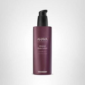 AHAVA 사해수 미네랄 바디 로션, 비비드 버건디 - 하루 종일 수분 공급, 탈수 방지, 피부 결 개선, 독점 오스모터, 알로에 베라 & 위치 헤이즐, 8.5 Fl.Oz로 풍부한 제품입니다