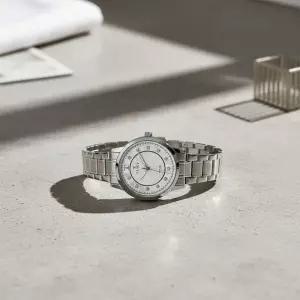 탠디 커플 메탈 손목시계 세트 T-3914 오스트리아 스톤 실버 남여시계