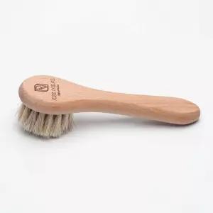 로즈 나투라의 드라이 브러싱을 위한 순정 말털 페이셜 브러시 100 천연 주름 방지 터치로 얼굴에 각질을