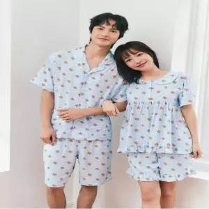 부드러운 레이온 푸틀  남여 커플 파자마세트 SPA2606W SPA2606M_W