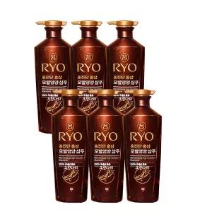 려 홍진단 홍삼 모발영양 샴푸 820ml x6개