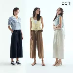 26SS 도티 썸머 나일론 커브드 와이드 8부 팬츠 여성 3종